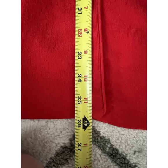 BETTY BARCLAY Bright Red Longline Big Pockets Knit Sweater Cardigan - Picture 10 of 10